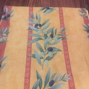 Tablecloth French Style Provencal Green Yellow Olives Coated 75x58